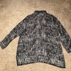 Black and white blouse with bottoms